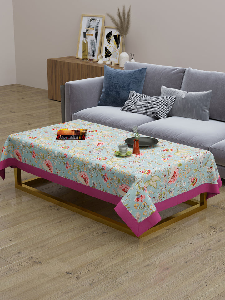 Cotton Centre Table Cover; 40x60 Inches; Pink