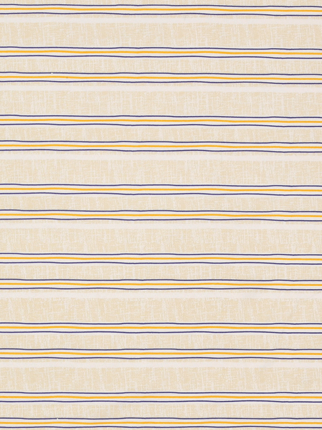 Cotton 180TC Double Bed Bedsheet With 2 Pillow Covers; 90x100 Inches; Yellow Stripes