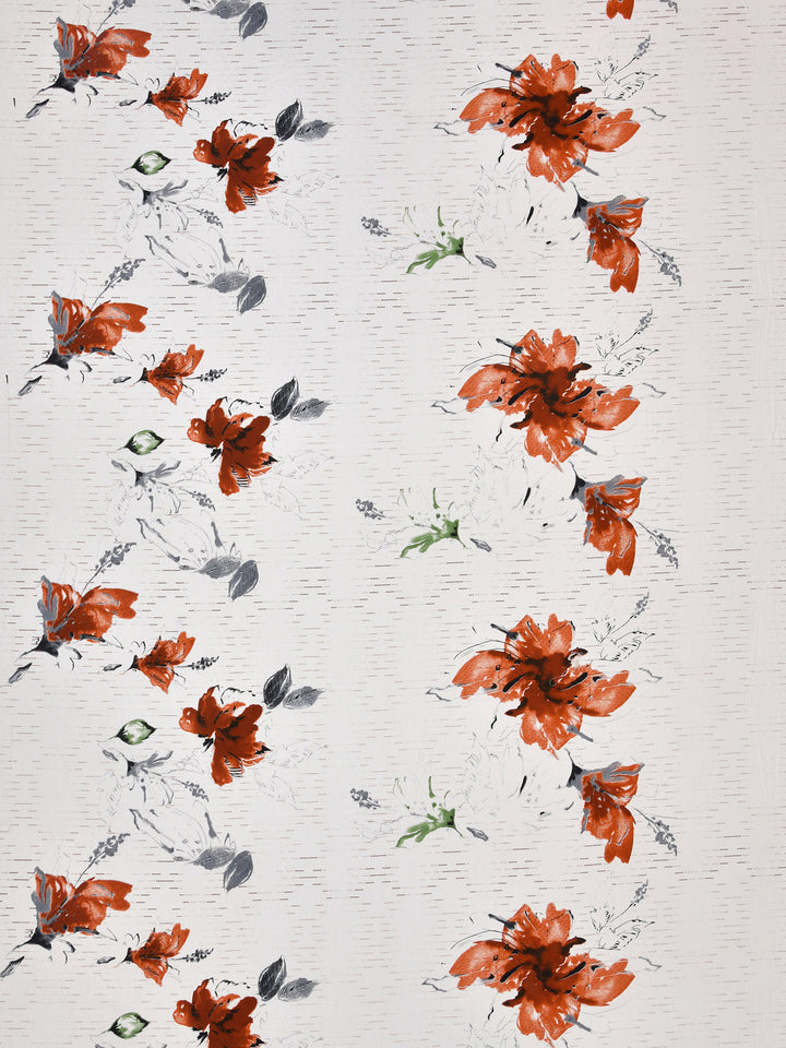 Cotton 180TC Double Bed Bedsheet With 2 Pillow Covers; Brown Flowers