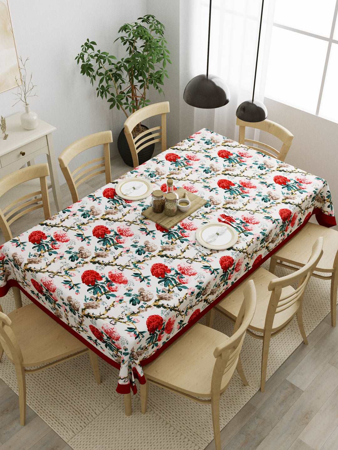 100% Cotton Table Cover; Rust