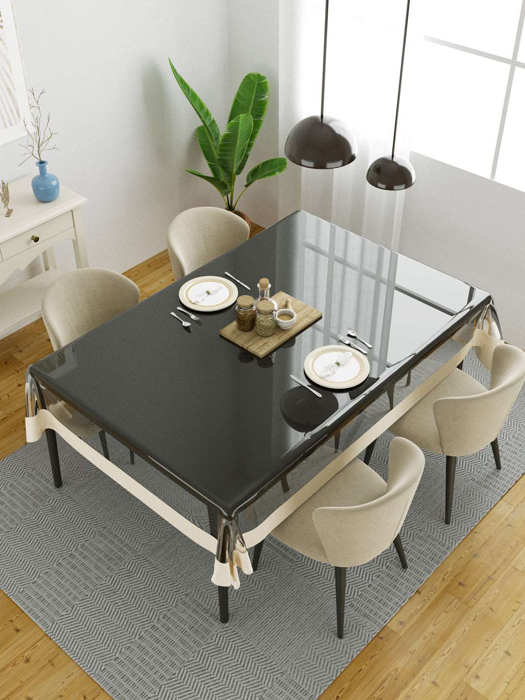 Dining table set 4 seater cover sale