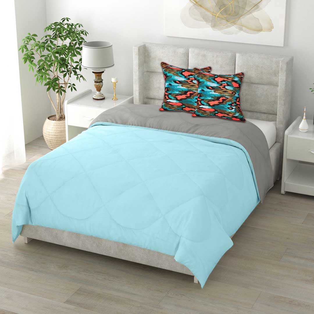 Single comforter | Free 2 cushion covers