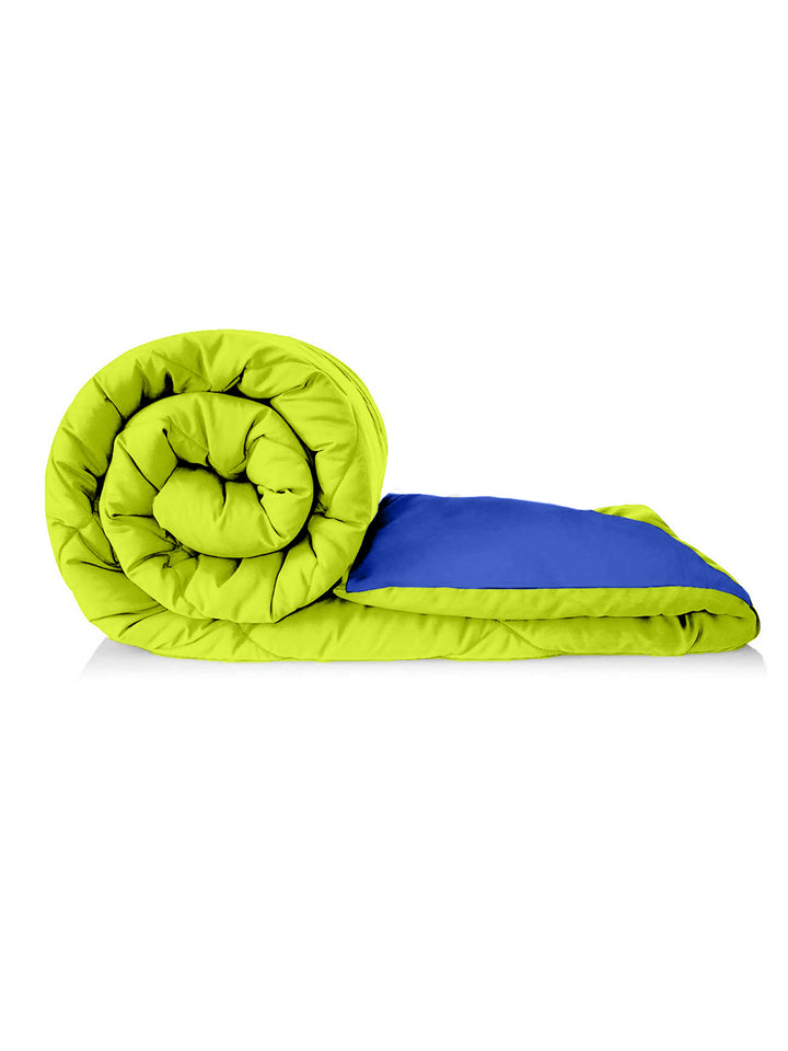 Reversible Single Bed Comforter 200 GSM 60x90 Inches (Blue & Green)