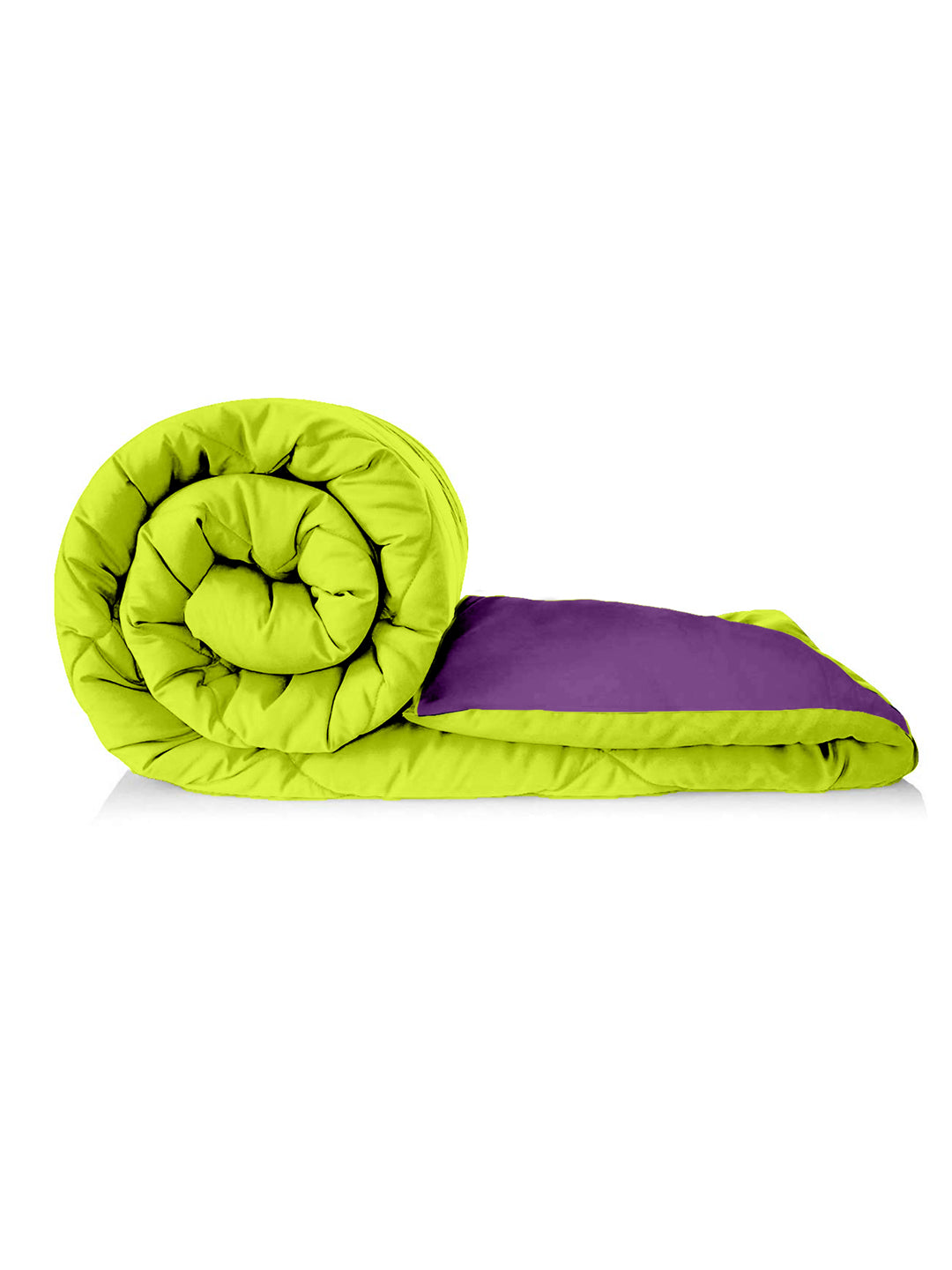 Reversible Single Bed Comforter 200 GSM 60x90 Inches (Purple & Green)