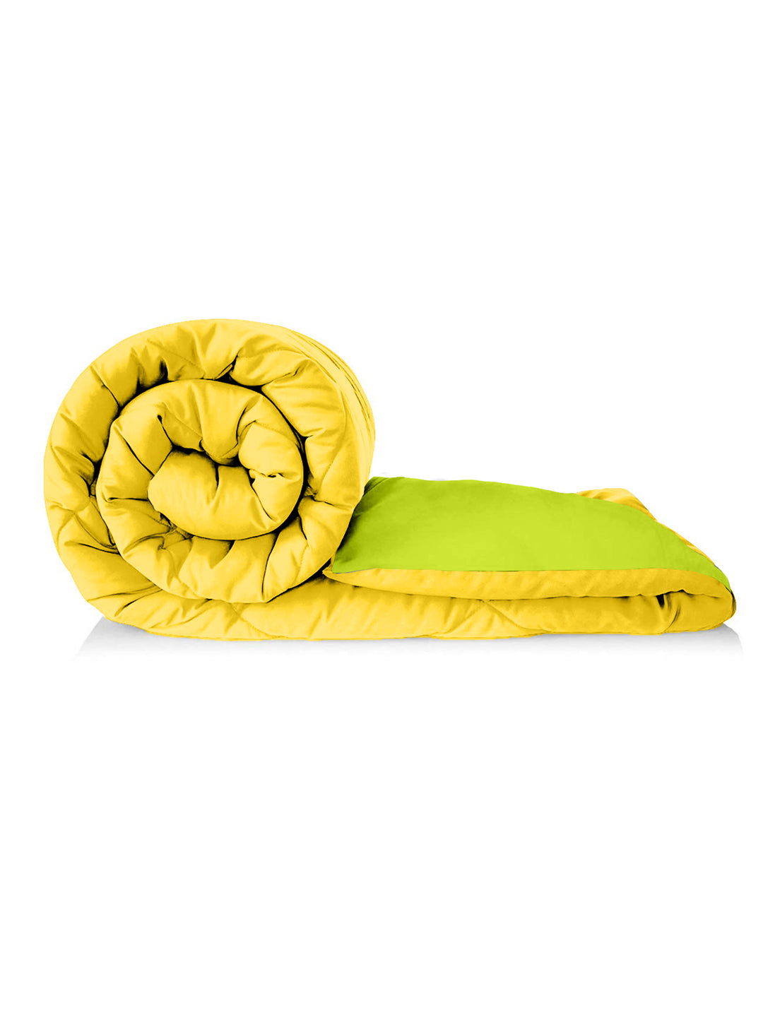 Reversible Single Bed Comforter 200 GSM 60x90 Inches (Green & Yellow)