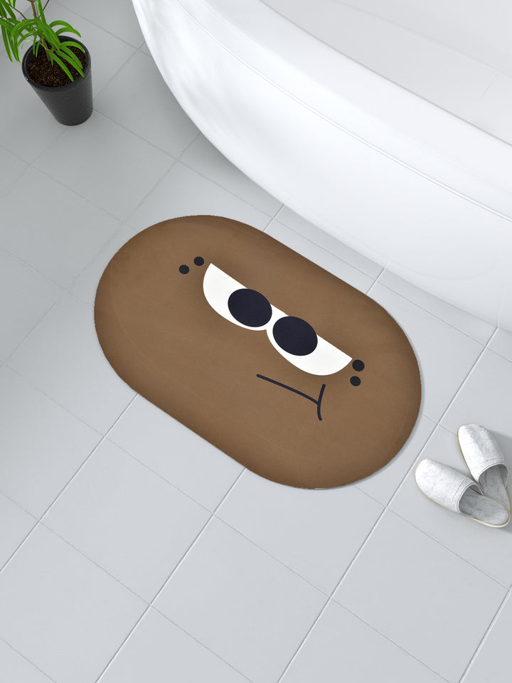 Bath Mat Super Absorbent Anti Slip; Cedar Brown