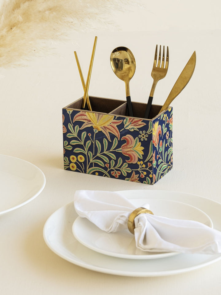 Cutlery Holder For Dining Table; Spoon Holder; Multicolor Leaf