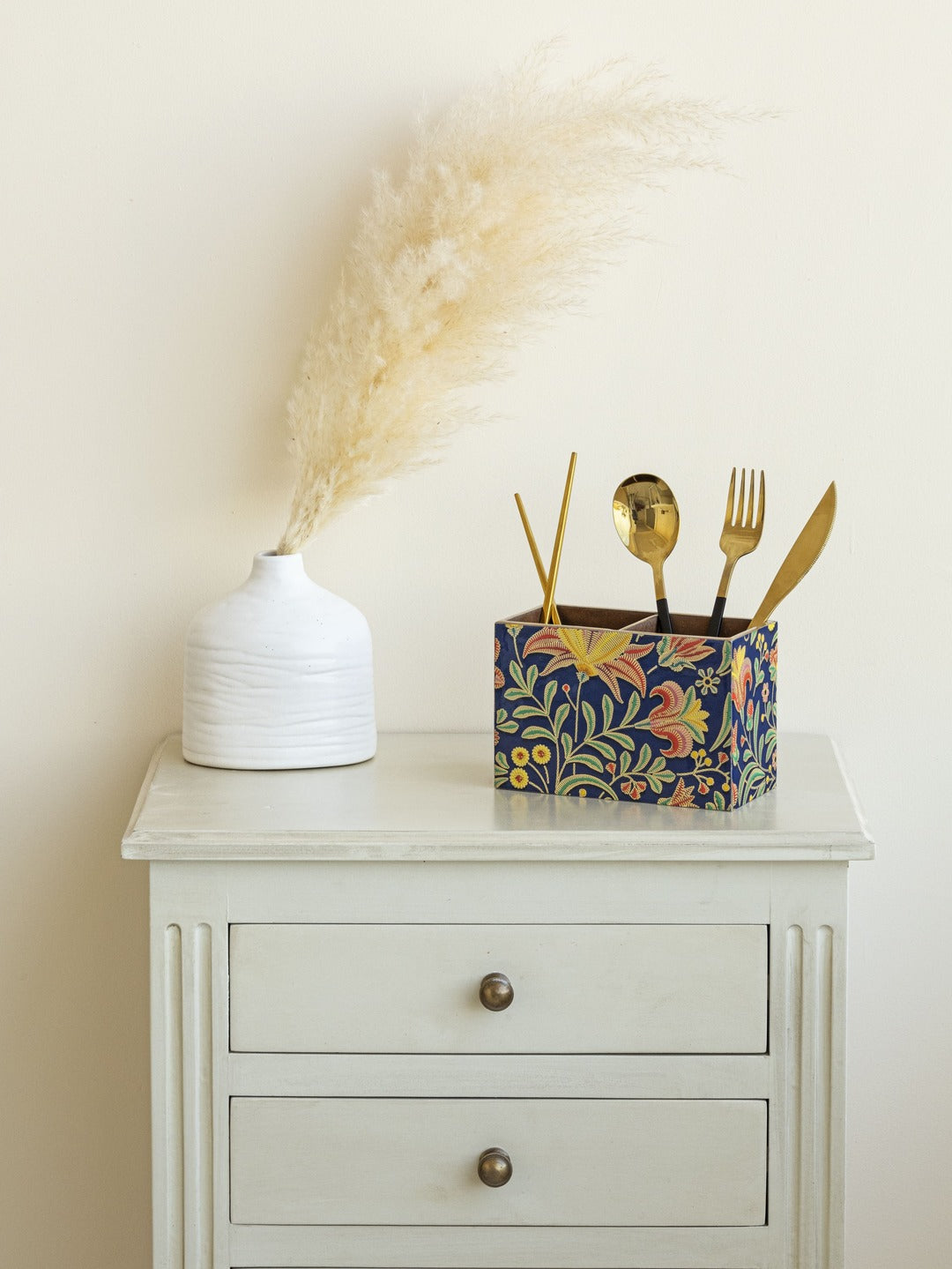 Cutlery Holder For Dining Table; Spoon Holder; Multicolor Leaf