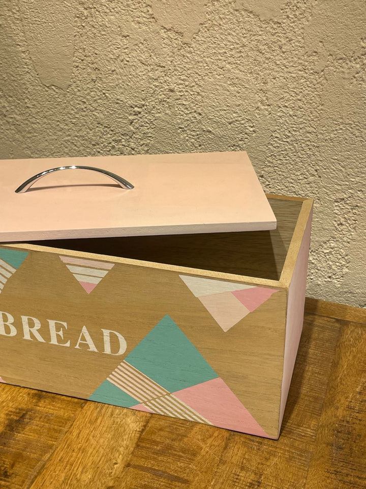 Wooden Bread|Sugar|Tea Box; Baby Pink