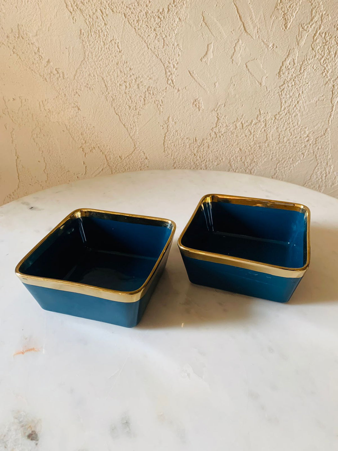 Ceramic Bowls Set Of 2| Serving & Dining | Peacock Teal