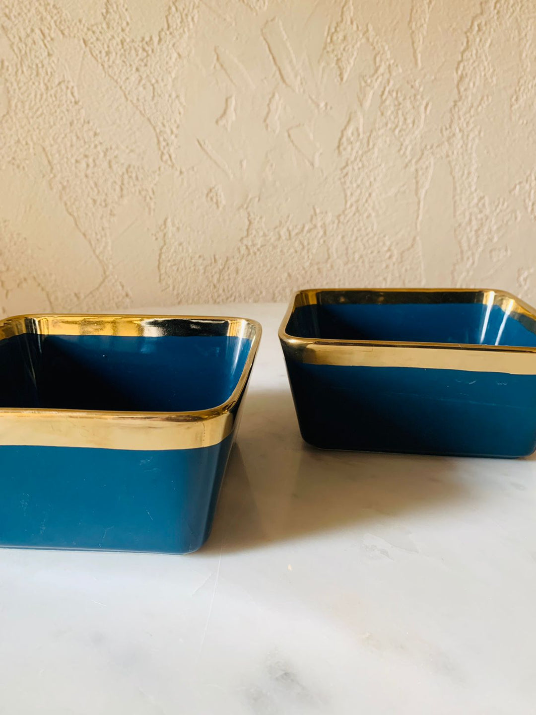Ceramic Bowls Set Of 2| Serving & Dining | Peacock Teal