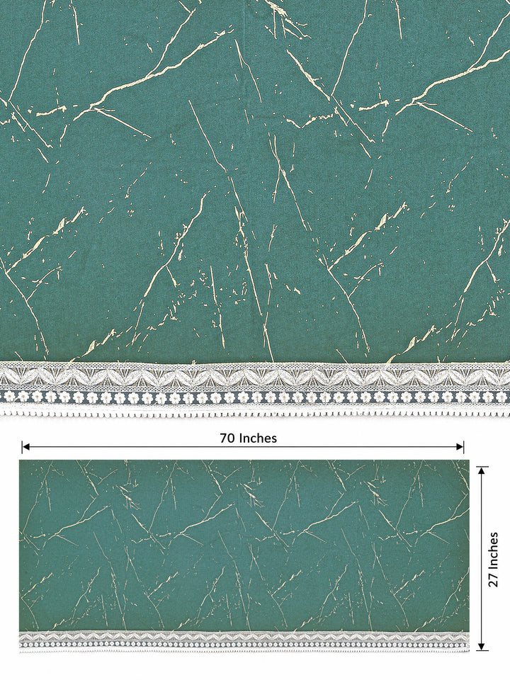 Suede Velvet Sofa Mat 3 Seater | Anti Skid & Machine Washable Sofa Cover Protector | Marble Luxe - Emerald Green