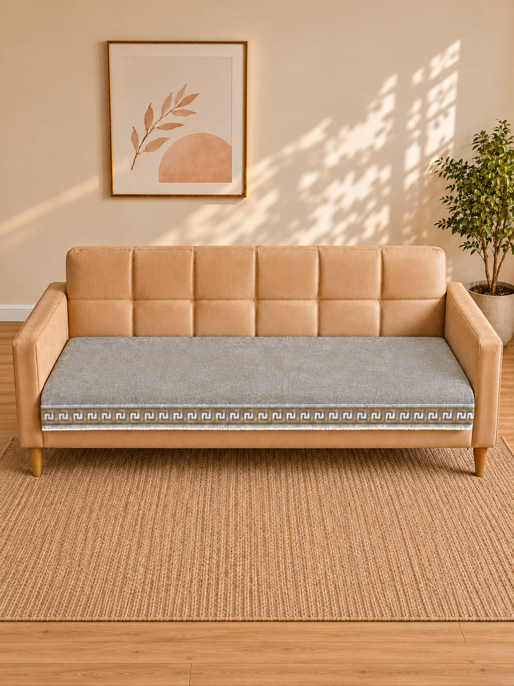 Suede Velvet Sofa Mat 3 Seater | Regal Edge – Warm Grey