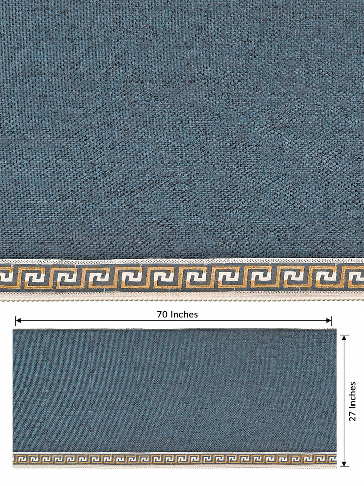 Suede Velvet Sofa Mat 3 Seater | Regal Edge – Greyish Blue