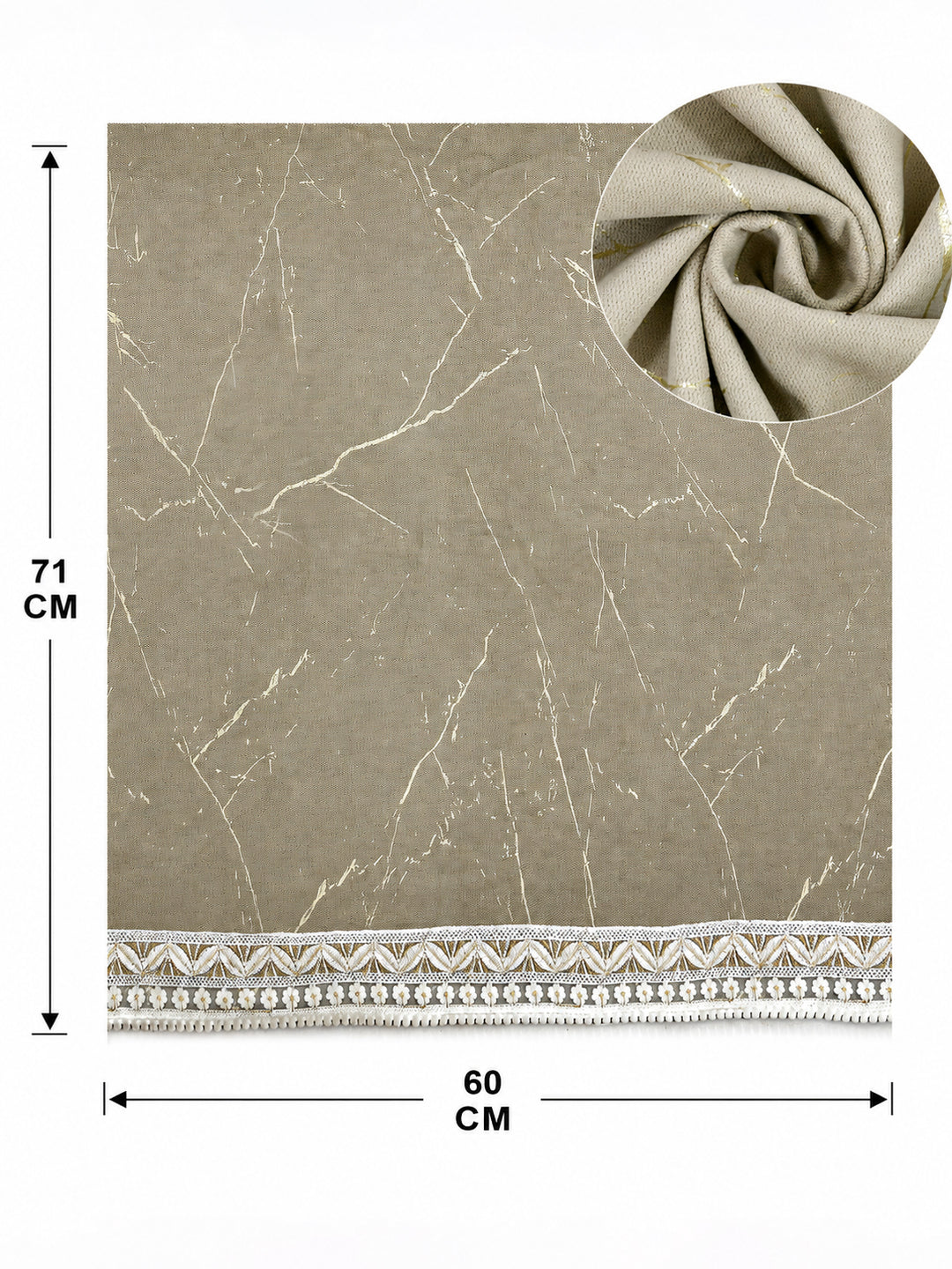 Suede Velvet Sofa Mat 1 Seater | Marble Luxe - Stone Beige