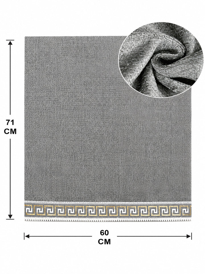 Suede Velvet Sofa Mat 1 Seater | Regal Edge – Greyish Blue