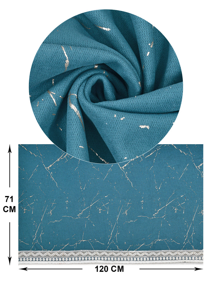 Suede Velvet Sofa Mat 2 Seater | Marble Luxe - Aqua Blue