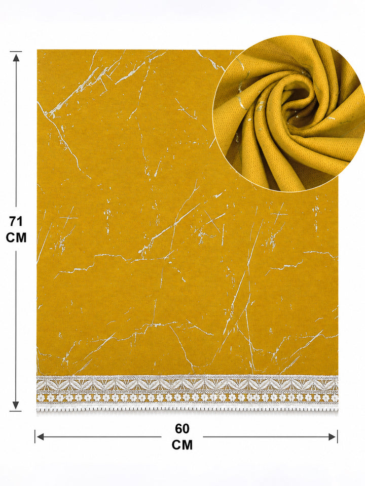 Velvet Sofa Mat 1 Seater Back & Seat | Marble Luxe - Mustard Gold