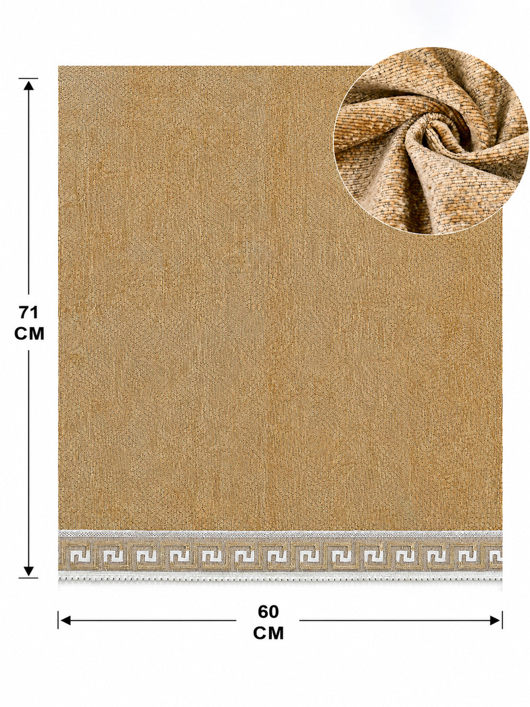 Velvet Sofa Mat 1 Seater Back & Seat | Regal Edge – Desert Beige