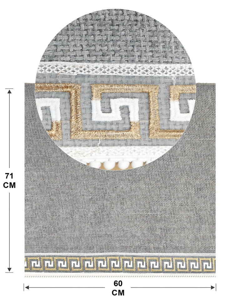 Suede Velvet Sofa Mat 1 Seater Back & Seat | Regal Edge – Mist Grey