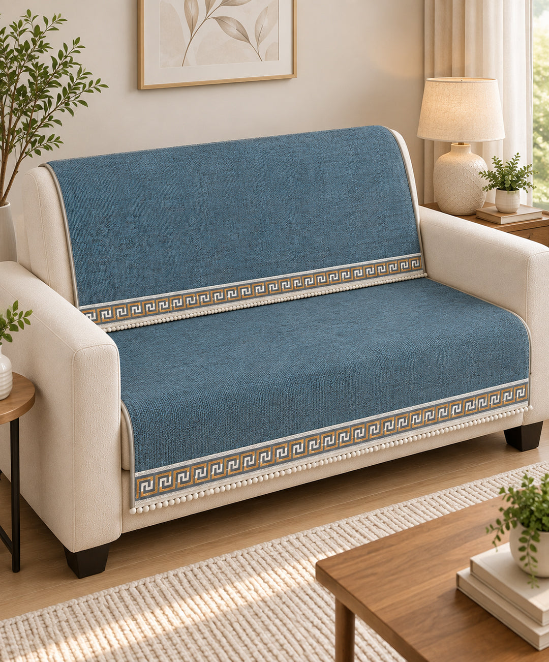 Suede Velvet Sofa Mat 2 Seater Back & Seat | Regal – Slate Grey