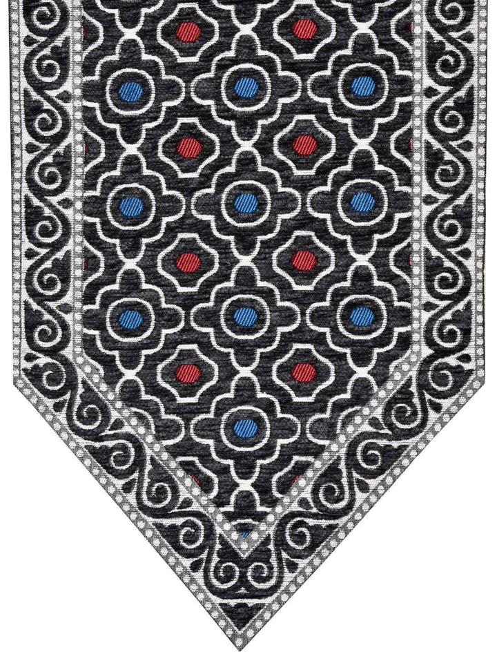 Table Runner; 16x72 Inches; Blue Diagonals