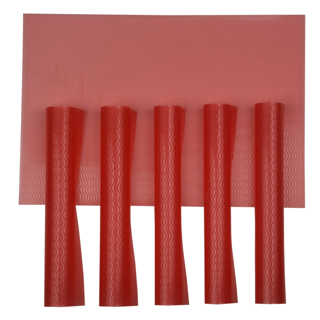 PVC Table Mats, Kitchen & Dining Placement; Set of 6 Pcs; Color - Red