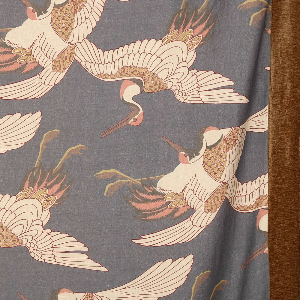 100% Cotton Table Cover 6 Seater, Flying Birds On Blue Base