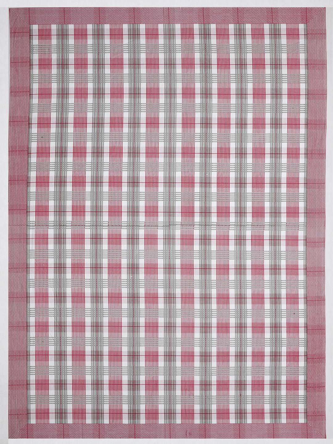 100% Cotton Table Cover 6 Seater, Pink & Grey
