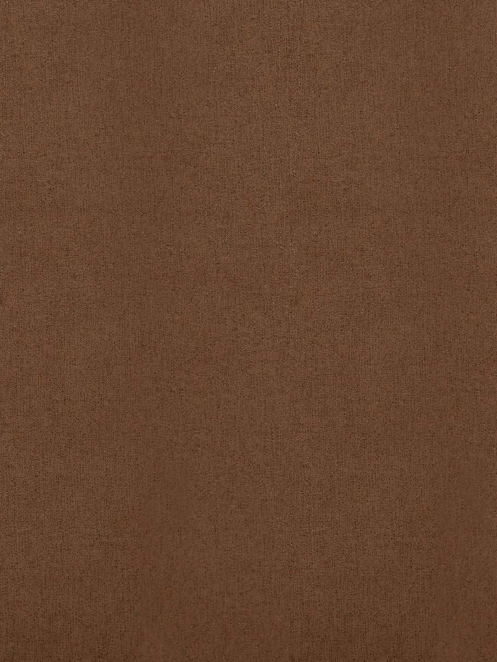 100% Cotton Table Cover 6 Seater, Solid Brown