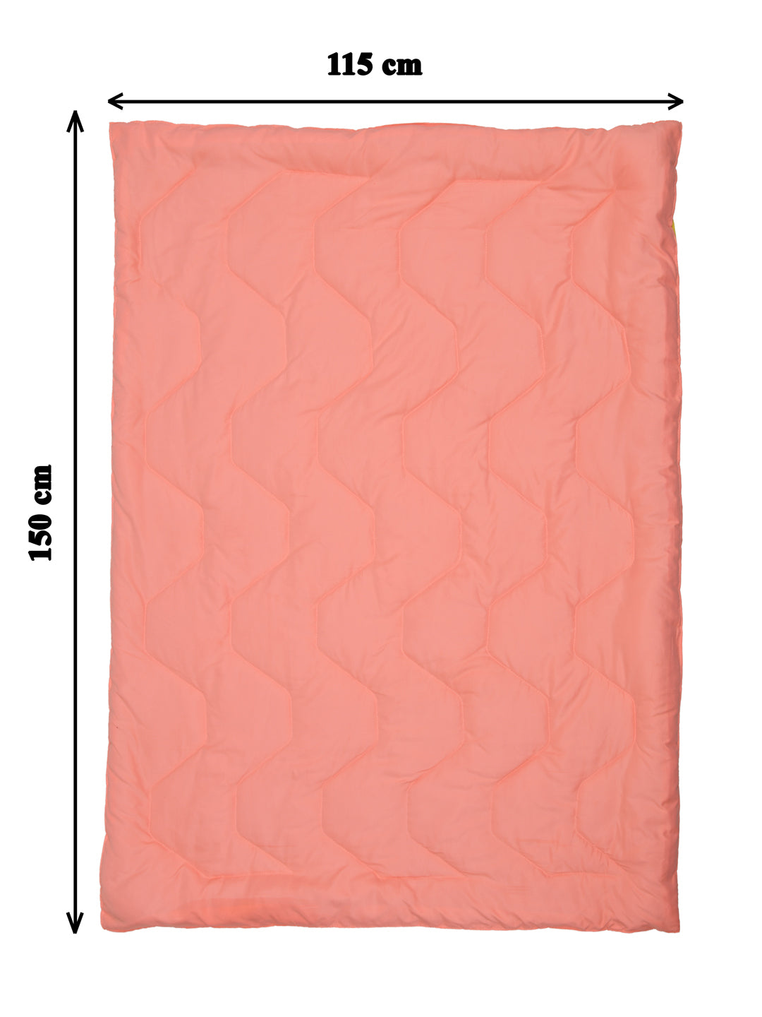 Babies & Kids All Season Reversible Comforter; 200 GSM; Sea Green & Candy Peach