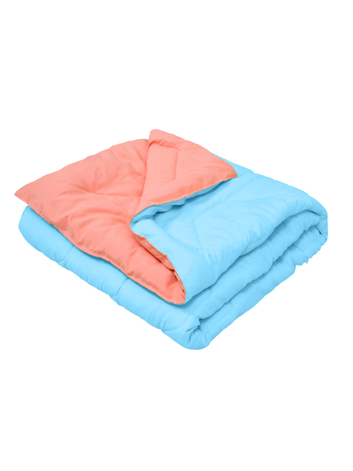 Babies & Kids All Season Reversible Comforter; 200 GSM; Aqua & Candy Peach