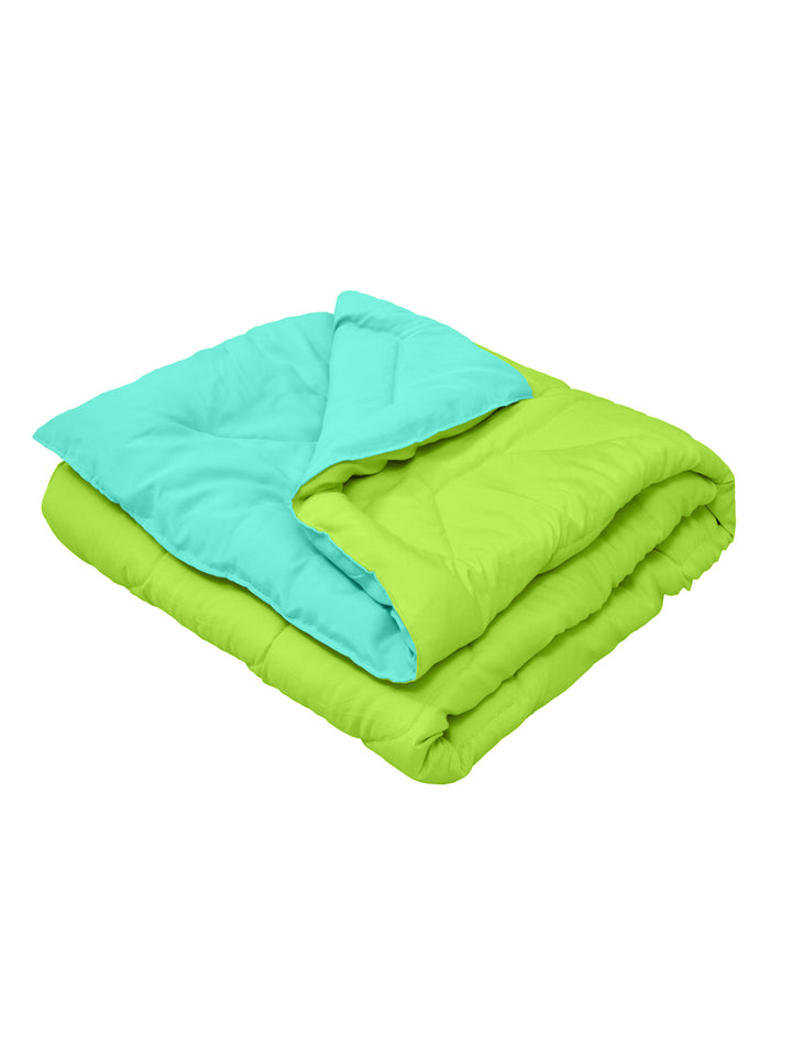 Babies & Kids All Season Reversible Comforter; 200 GSM; Green & Sea Green