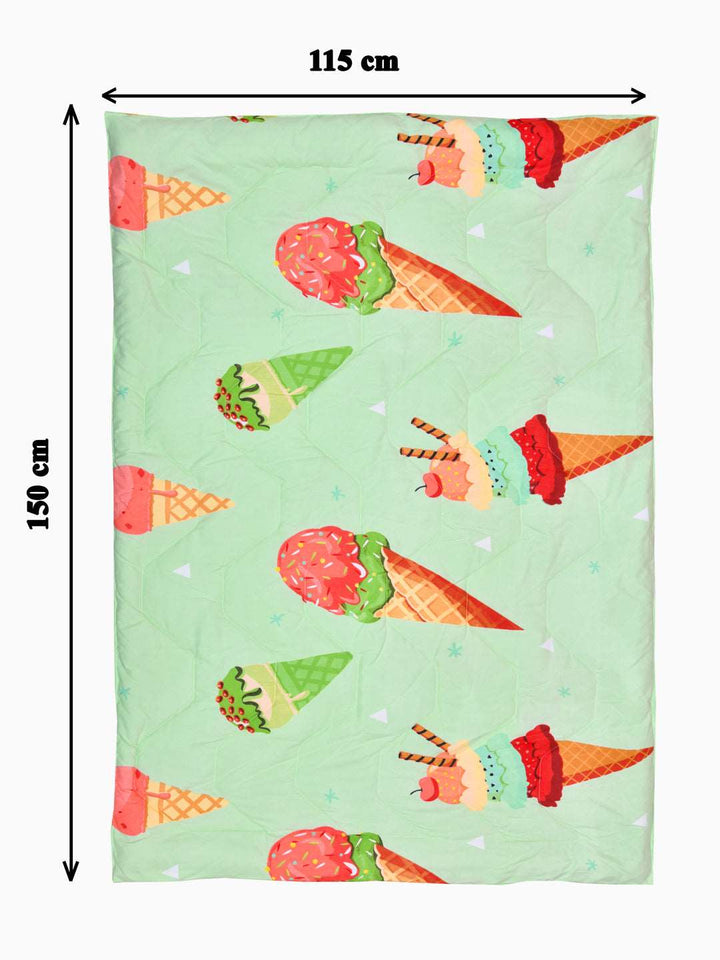 Babies & Kids All Season Reversible Comforter; 200 GSM; Ice Cream Cones